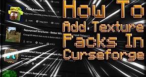 How To Add Resource Packs To Modpacks In Curseforge!