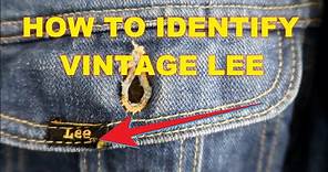 How To Date Vintage Lee Denim | Vintage Lee Guide