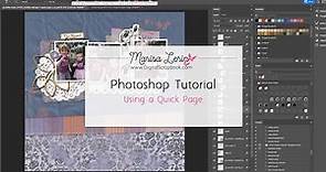 Digital Scrapbooking Photoshop Tutorial: How To Use A Quick Page