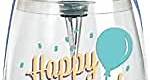 Wild Eye Designs Happy Birthday Wine Music Stopper and 16 fl oz Stemless Wine Glass Gift Set
