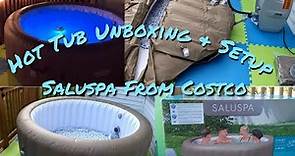 Saluspa Inflatable Hot Tub From Costco Unboxing And Complete Setup