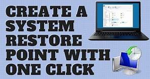 Create A Restore Point with ONE Click