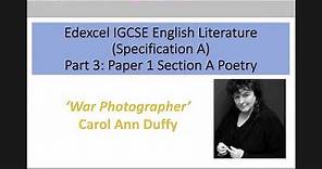 Analysis of ‘War Photographer’ by Carol Ann Duffy