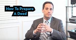 How To Prepare A Deed