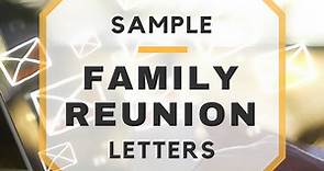 Sample Family Reunion Letters