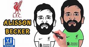 How To Draw Alisson Becker | The Wall of Anfield - Draw Football Player Easy Step By Step