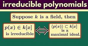 Abstract Algebra | Irreducible polynomials