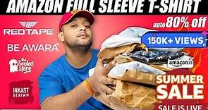 5 BEST T-SHIRTS FOR MEN on AMAZON Summer Sale 🔥 T-shirt Haul Review 2022 | RedTape, The Souled Store