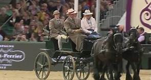 Prince Philip carriage driving with Countess Mountbatten of Burma