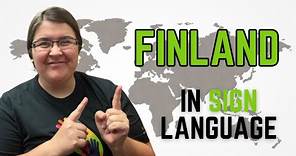 How to sign Finland in Finnish Sign Language | Suomi 🇫🇮