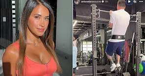 Antonela Roccuzzo posts a video of Lionel Messi working out in the gym