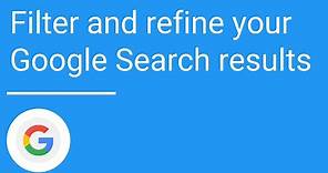 Filter and refine your Google Search results
