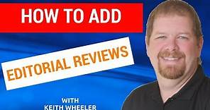 How to Add Editorial Reviews to Amazon Book Page