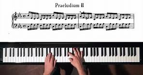 Bach Prelude and Fugue No.2 Well Tempered Clavier, Book 1 with Harmonic Pedal