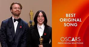 Billie Eilish and Finneas O'Connell | Best Original Song | Oscars 2024 Press Room Speech