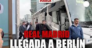 El Real Madrid llega a Berlín en una mañana gris y lluviosa