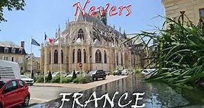 Nevers in France: Walk around city and Nevers Cathedral