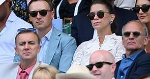 Jordan Spieth’s Wife Annie Verret Covers Baby Bump in White Floral Zimmermann Tunic at Wimbledon 2023