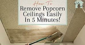 How To Remove Popcorn Ceilings Easily | Remove Popcorn In 5 Minutes