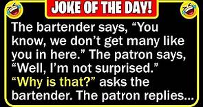 🤣 BEST JOKE OF THE DAY! - A patron goes into a bar and orders a beer... | Funny Clean Jokes