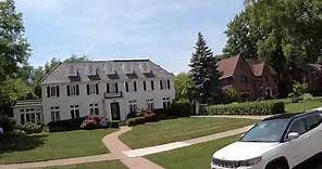Driving Wayne County - Grosse Pointe Park - Huge Mansions - Windmill Point - Expensive - Rich