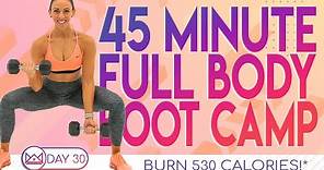 45 Minute Full Body Boot Camp Workout 🔥Burn 530 Calories 🔥30 Day At-Home Workout Challenge | Day 30