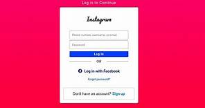 Create Instagram Login Page | Login form | UI Webpage Design | HTML & CSS
