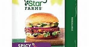 MorningStar Farms Veggie Burgers, Plant Based Protein, Frozen Meal, Spicy Black Bean, 9.5Oz Bag (4 Burgers)