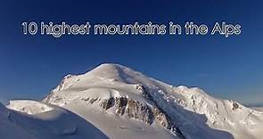 10 highest mountains in the Alps