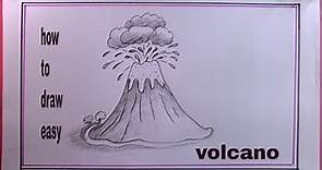 How to Draw Volcano Easy/Volcano Drawing
