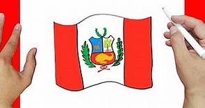 Como dibujar la Bandera de Peru paso a paso y muy facil