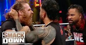 Kevin Owens gives Sami Zayn a new shirt; Usos Attack | WWE SmackDown Highlights 3/24/23 | WWE on USA