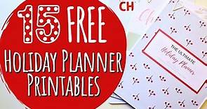 15 Free Printable Holiday Planners