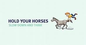 Hold your horses meaning | Learn the best English idioms