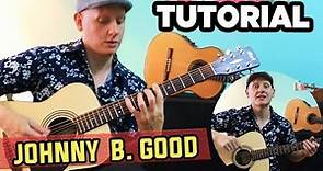 Como tocar "JOHNNYY B. GOOD" en Guitarra Acústica / Chuck Berry [TUTORIAL/INTRO/ACORDES/FACIL]