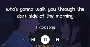 who's gonna walk you through the dark side of the morning (lyrics terjemahan) it ain't me tiktoksong