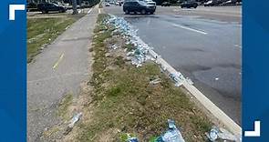 Kitty Hawk highway temporarily backed up after 25 cases of water bottles are dumped on the highway