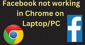 How to fix Facebook is Not Working chrome Browser on Laptop/Pc | Facebook Not open in Pc fix Problem