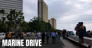 [MARINE DRIVE] Marine Drive, Mumbai Walking Tour | Mumbai 4K Marine Drive Walk I South Mumbai