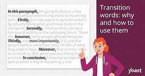 Transition words: why and how to use them