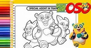 Coloring Special Agent Oso | Agents Wolfie,Oso & Dotty | Crayola Markers