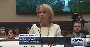 Education Policy Hearing with Secretary DeVos
