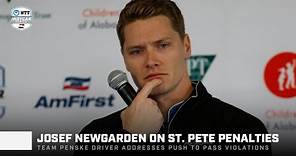 Josef Newgarden addresses St. Petersburg disqualification, Team Penske penalties | INDYCAR SERIES