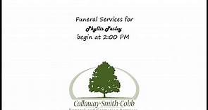Phyllis Pasley Memorial Service