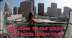 OUR HOTEL ROOM TOUR, HOLIDAY INN SAN DIEGO DOWNTOWN REVIEW AND OVERLOOK