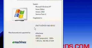 Find System Information ( Windows 98 Me 2000 XP )