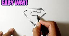 How to draw Superman Logo | Easy Drawing