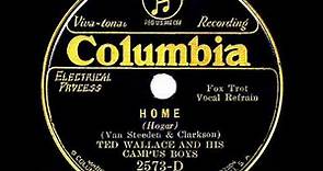 1931 Ted Wallace - Home (vocal trio, incl. Elmer Feldkamp)