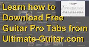 How to Download Free Guitar Pro Tabs from Ultimate-Guitar