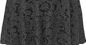 ULTIMATE TEXTILE Miranda 120-Inch Round Damask Tablecloth Black